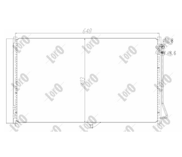 Kondenzátor, klimatizace ABAKUS 054-016-0040