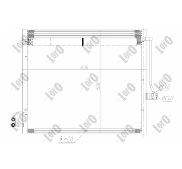 Kondenzátor, klimatizace ABAKUS 054-016-0041