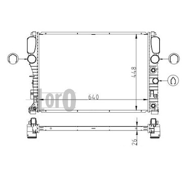 Chladič, chlazení motoru ABAKUS 054-017-0033
