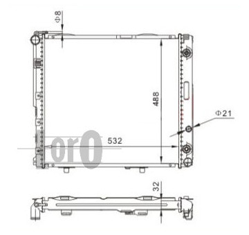 Chladič, chlazení motoru ABAKUS 054-017-0044