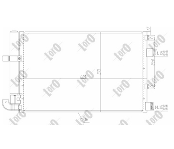 Kondenzátor, klimatizace ABAKUS 055-016-0006