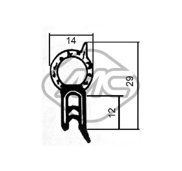 Tesnenie dverí Metalcaucho 00600