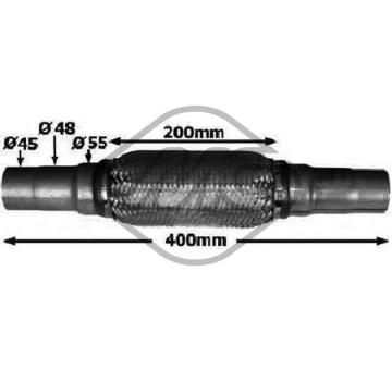 Prużný diel výfuku Metalcaucho 02047