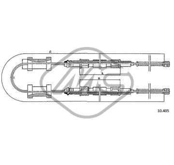 żażné lanko parkovacej brzdy Metalcaucho 80540