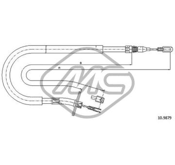 żażné lanko parkovacej brzdy Metalcaucho 80967