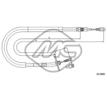 Tazne lanko, parkovaci brzda Metalcaucho 80968