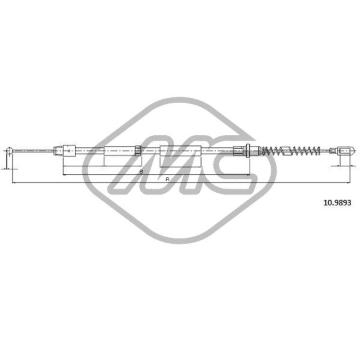 żażné lanko parkovacej brzdy Metalcaucho 81021
