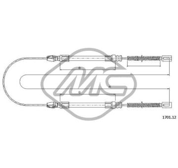 żażné lanko parkovacej brzdy Metalcaucho 81312