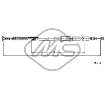 Tazne lanko, parkovaci brzda Metalcaucho 81317