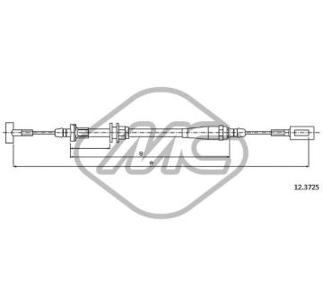 żażné lanko parkovacej brzdy Metalcaucho 81395