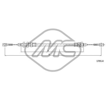 Lanko plynu Metalcaucho 81524