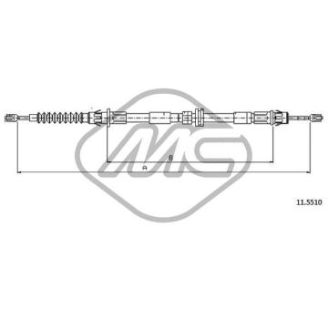 Tazne lanko, parkovaci brzda Metalcaucho 81801