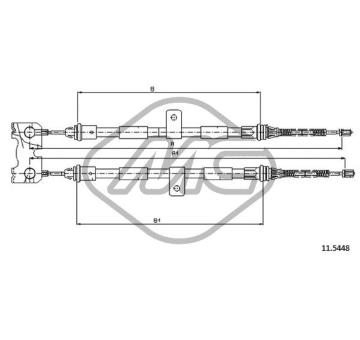 żażné lanko parkovacej brzdy Metalcaucho 81812