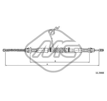 Tazne lanko, parkovaci brzda Metalcaucho 81821