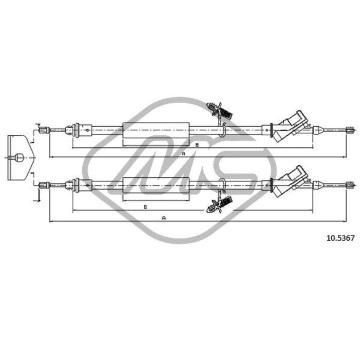 Tazne lanko, parkovaci brzda Metalcaucho 81828