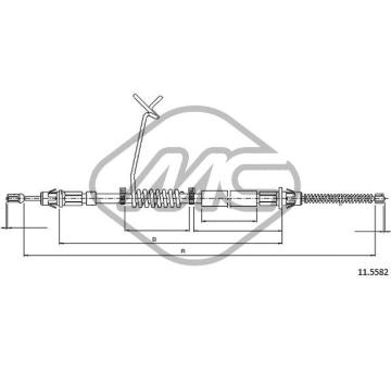 Tazne lanko, parkovaci brzda Metalcaucho 81855