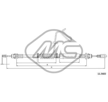 Tazne lanko, parkovaci brzda Metalcaucho 81858