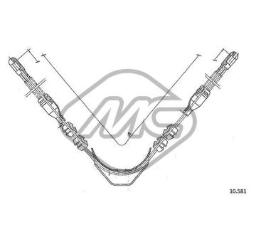 Tazne lanko, parkovaci brzda Metalcaucho 82452