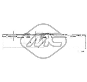 żażné lanko parkovacej brzdy Metalcaucho 82465