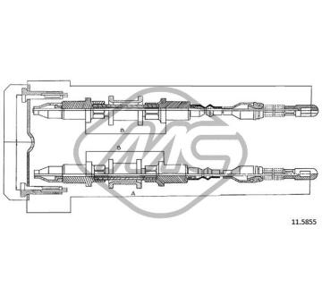 Tazne lanko, parkovaci brzda Metalcaucho 82499