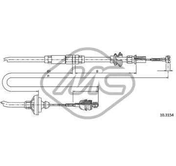 Lanko ovládania spojky Metalcaucho 83231