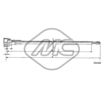 Hřídel tachometru Metalcaucho 83647