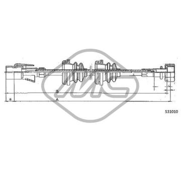 Hřídel tachometru Metalcaucho 83654