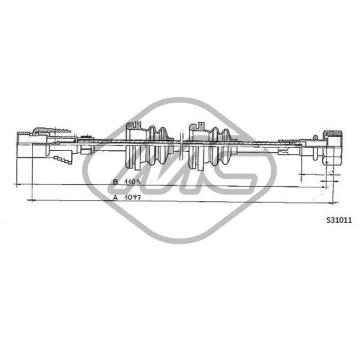 Hriadeľ tachometra Metalcaucho 83655
