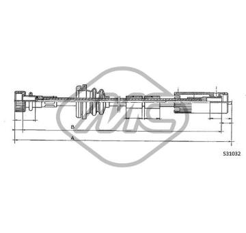 Hřídel tachometru Metalcaucho 83659
