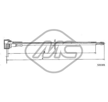 Hriadeľ tachometra Metalcaucho 83677