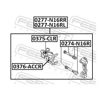 Brzdový třmen FEBEST 0277-N16RL