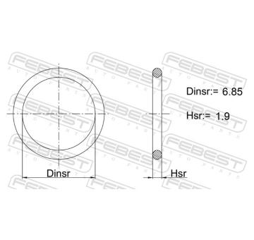 Těsnicí Kroužek, vedení chladiva FEBEST 04400-005