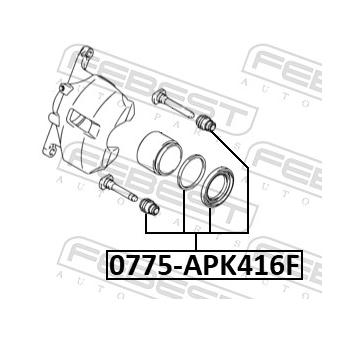 Sada na opravy, brzdový třmen FEBEST 0775-APK416F