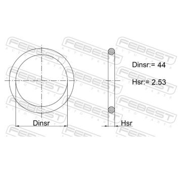 Těsnění, vedení AGR ventilu FEBEST 23400-018