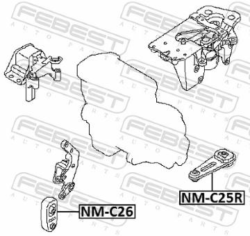 Zavěšení motoru FEBEST NM-C25R