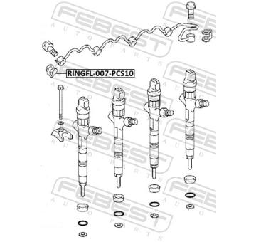 Tesnici krouzek, vstrikovani FEBEST RINGFL-007-PCS10