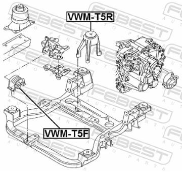 Zavěšení motoru FEBEST VWM-T5F