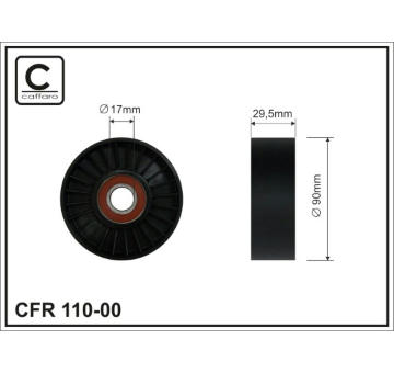 Napinaci kladka, zebrovany klinovy remen CAFFARO 110-00