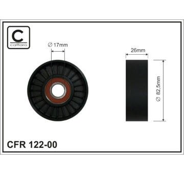 Vratna/vodici kladka, klinovy zebrovy remen CAFFARO 122-00