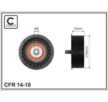 Vratna/vodici kladka, ozubeny remen CAFFARO 14-18