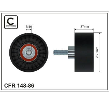 Vratná/vodiaca kladka rebrovaného klinového remeňa CAFFARO 148-86