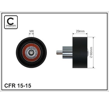 Vratná/vodicí kladka, ozubený řemen CAFFARO 15-15