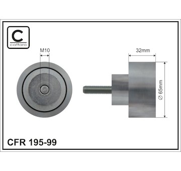 Vratna/vodici kladka, klinovy zebrovy remen CAFFARO 195-99