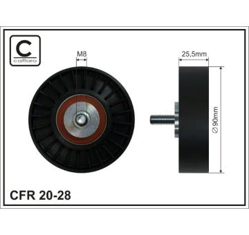 Vratná/vodicí kladka, klínový žebrový řemen CAFFARO 20-28