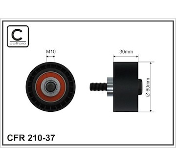 Vratná/vodicí kladka, ozubený řemen CAFFARO 210-37