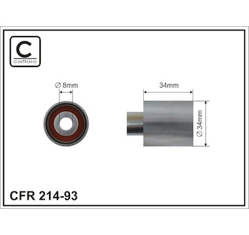 Vratná/vodicí kladka, ozubený řemen CAFFARO 214-93