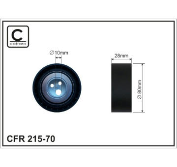 Vratná/vodicí kladka, klínový žebrový řemen CAFFARO 215-70