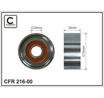 Vratná/vodicí kladka, klínový žebrový řemen CAFFARO 216-00