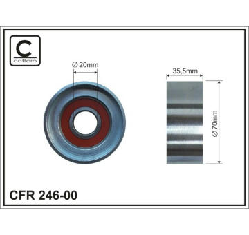 Vratná/vodiaca kladka rebrovaného klinového remeňa CAFFARO 246-00