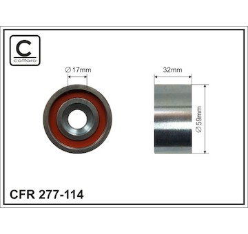 Vratná/vodicí kladka, ozubený řemen CAFFARO 277-114